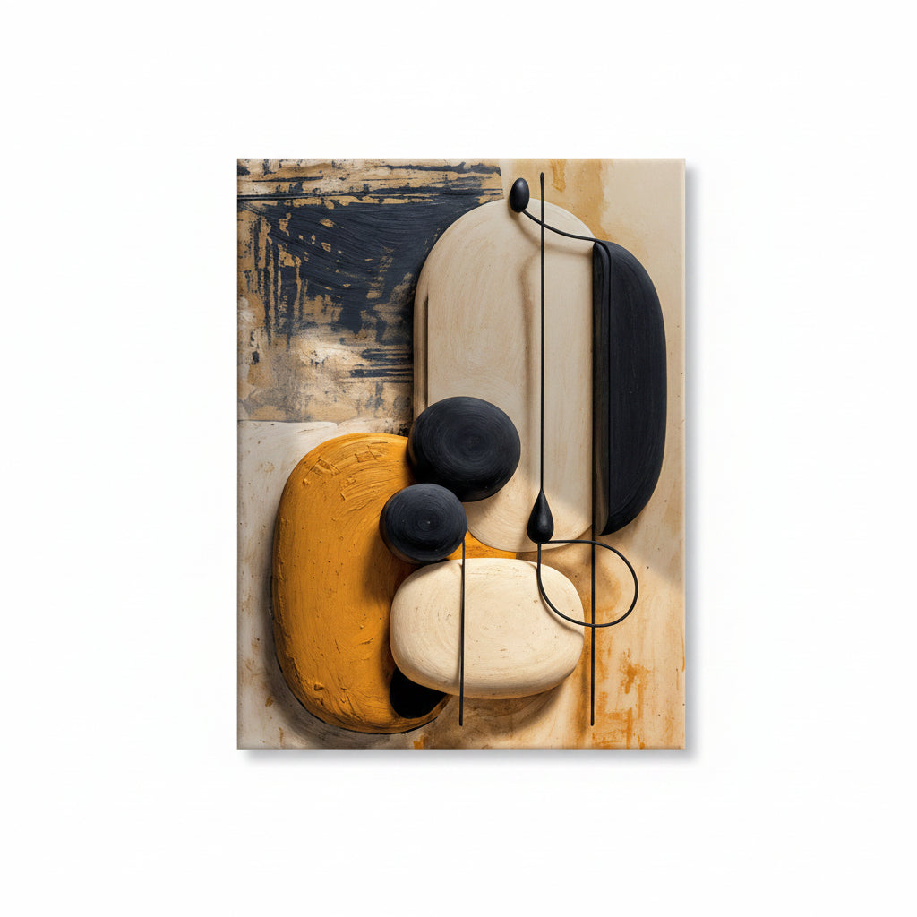 Orange Abstract Harmony Wall Art