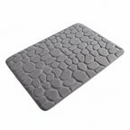 Ultra-Soft Memory Foam Bath Mat – Non-Slip, Absorbent (Gray Hexagon)