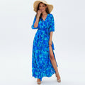 Women's spring/summer elegance printed waist dress
