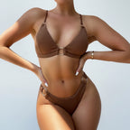 Plunge Spaghetti Strap Swim Set