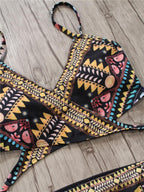 Strappy Halter Bandage Bikini.