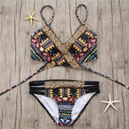 Strappy Halter Bandage Bikini.