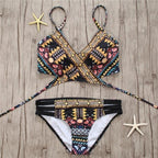 Strappy Halter Bandage Bikini.