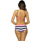 Red Halter Bandage Bikini Set.