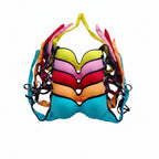 Red Halter Bandage Bikini Set.