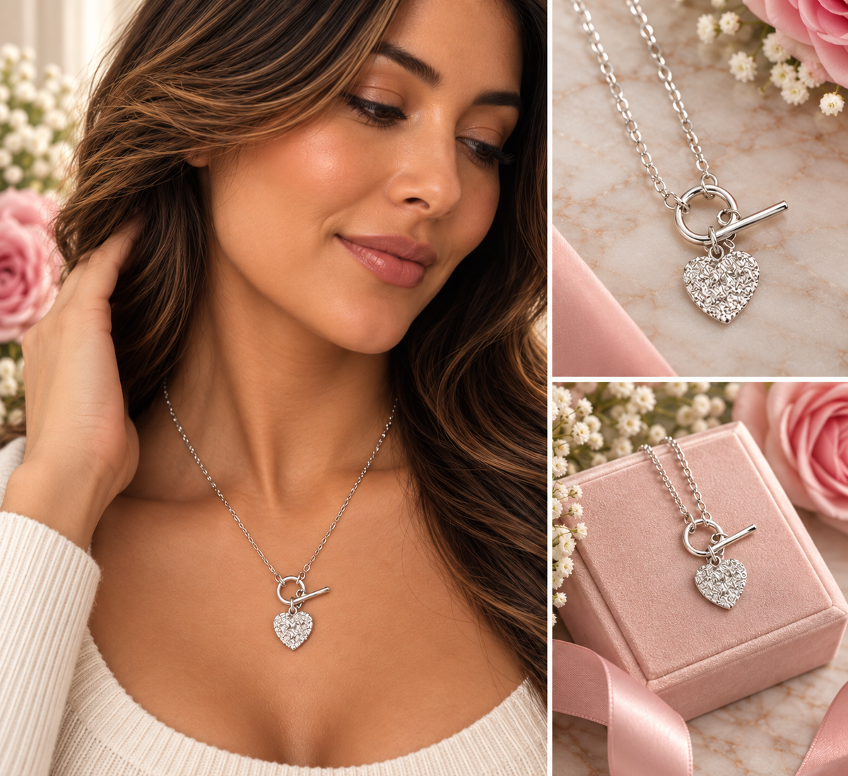 Everlasting Heart 925 Sterling Silver Necklace