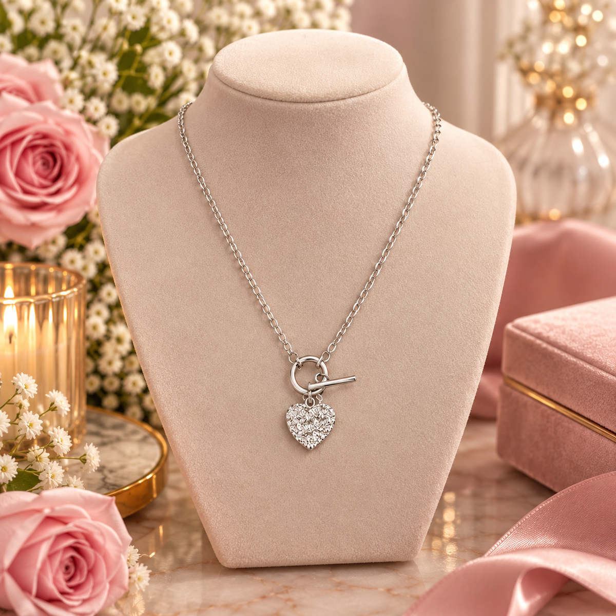 Everlasting Heart 925 Sterling Silver Necklace
