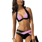 Scoop Neck High Waist Bikini Set