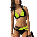Scoop Neck High Waist Bikini Set