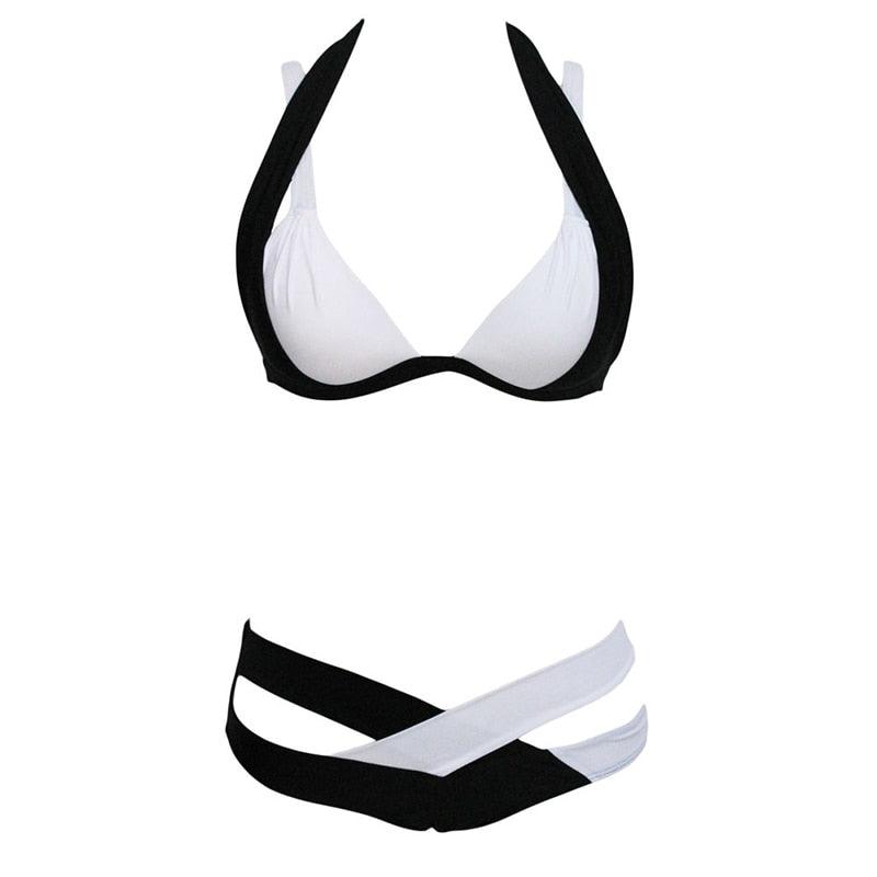 Scoop Neck High Waist Bikini Set