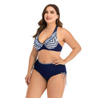 Plus Size Halter Push-Up Bikini Set