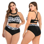 Plus Size Halter Push-Up Bikini Set