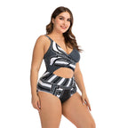 Plus Size Halter Push-Up Bikini Set