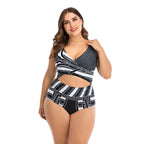 Plus Size Halter Push-Up Bikini Set