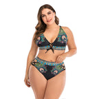 Plus Size Halter Push-Up Bikini Set