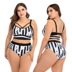 Plus Size Halter Push-Up Bikini Set