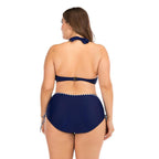Plus Size Halter Push-Up Bikini Set