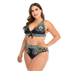 Plus Size Halter Push-Up Bikini Set