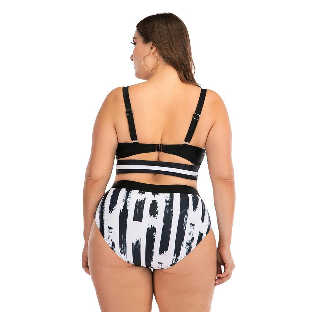 Plus Size Halter Push-Up Bikini Set